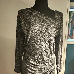 Talbots Woman Black & White Knit Asymmetrical Dress - Size 1X - NWT